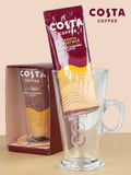 Costa Latte Glass with Salted Caramel Latte Sachet, UK version