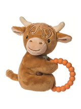 Next Aurora World Mary Meyer Hetty Highland Cow Rattle Soft Teether Toy- Buy online at McGrocer