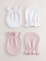 Next Baker by Ted Baker Pink & White Baby Mittens 2 Pack- Buy online at McGrocer