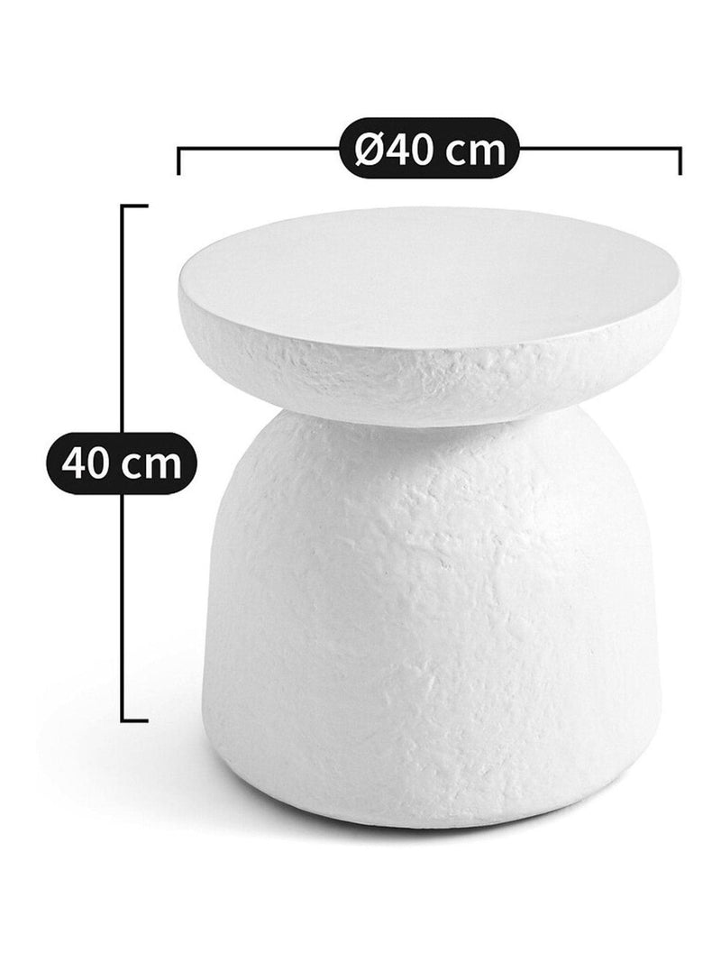 La Redoute Intérieurs Ecru Muimui polyresin garden end table 40cm, imported from the UK