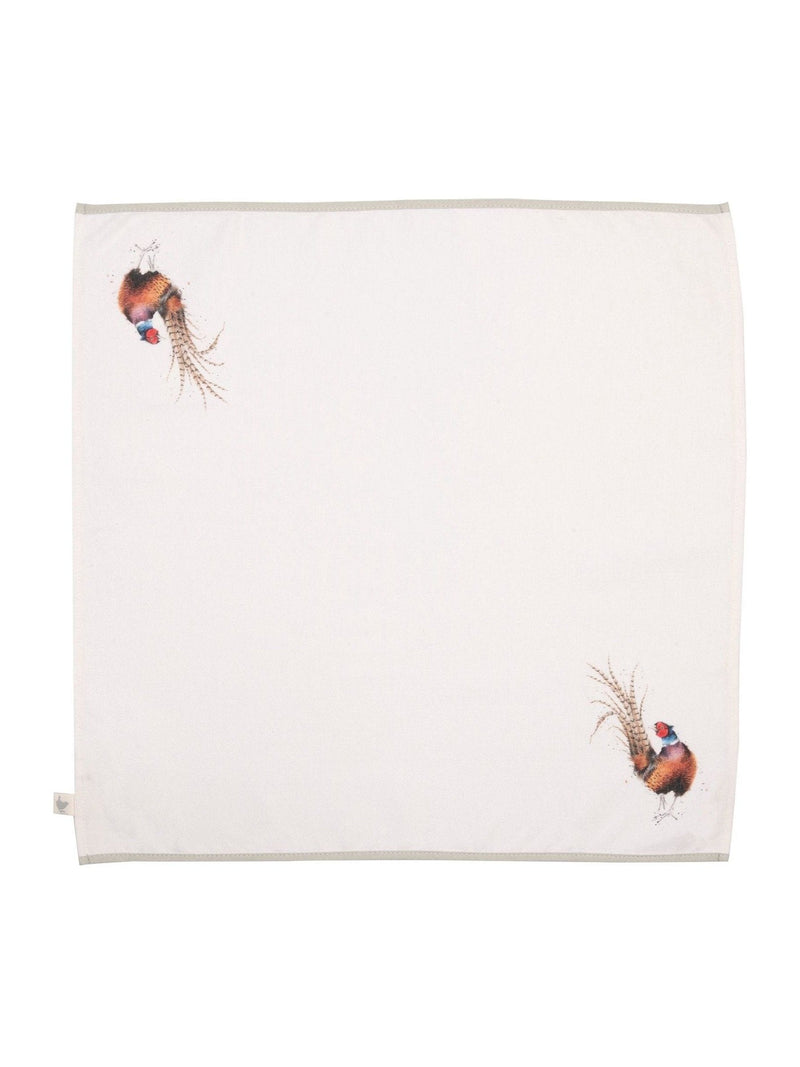 Wrendale set of four animal print fabric napkins - British product