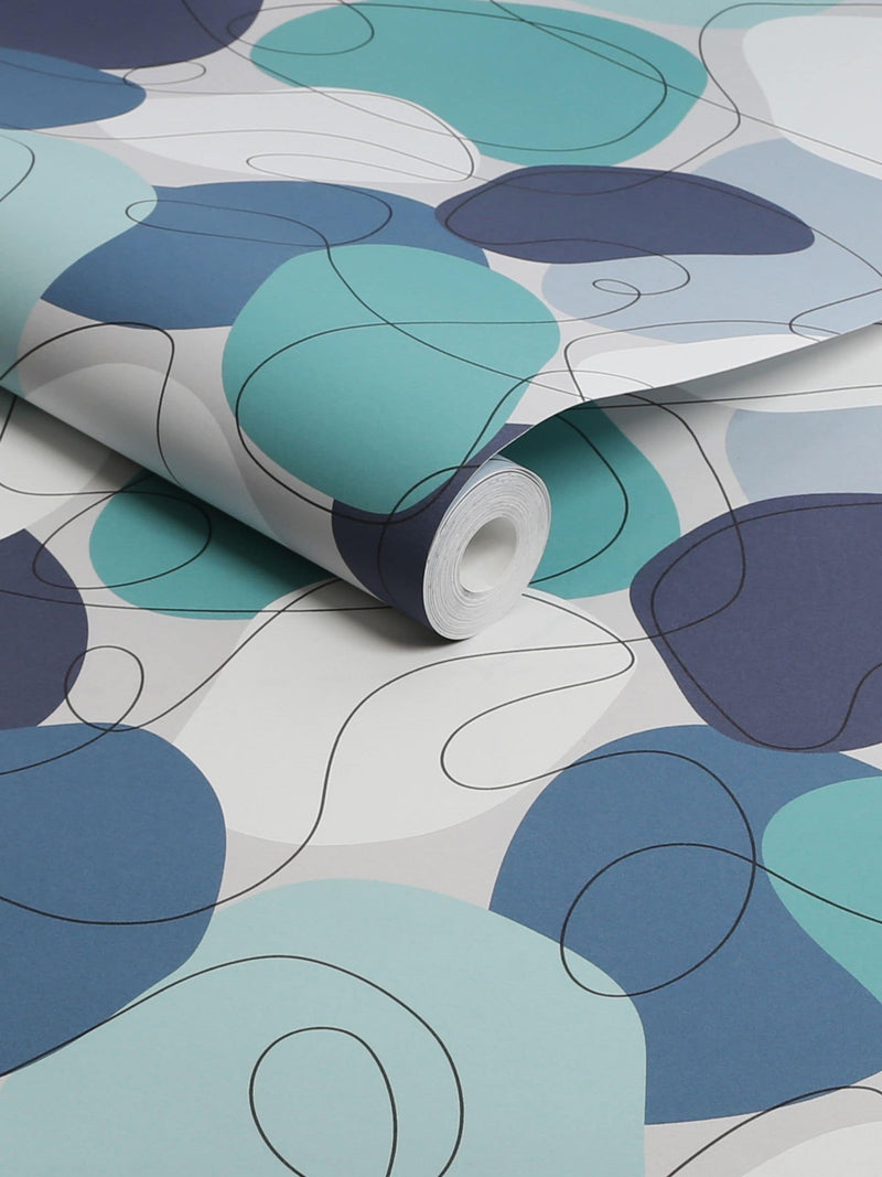 Graham & Brown Blues Envy wallpaper sample A4 - British product