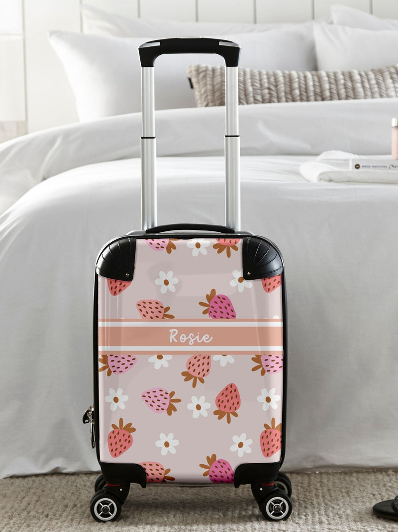 Koko Blossom personalised strawberry suitcase - British product