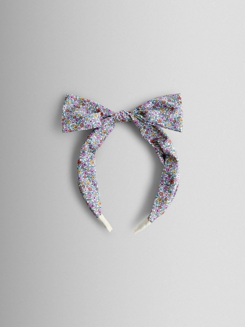 JoJo Maman Bébé yellow floral bow headband, imported from the UK