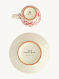 Hot Pottery cranberry splatter espresso set of 4 (British brand)
