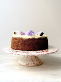 Hot Pottery Cranberry Splatter Cake Stand