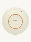 Hot Pottery burnt orange splatter 12-piece dinner set, imported from the UK