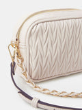 Accessorize cream small ruched cross-body bag - British product
