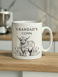 PMC black Highland cow ceramic mug, imported from the UK