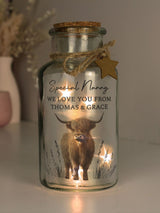 Next PMC Personalised Highland Cow LED Light Jar Novelty Light- Buy online at McGrocer