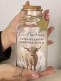 PMC Personalised Highland Cow LED Light Jar, imported from the UK