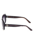 Guess shiny black rectangular acetate sunglasses, UK version