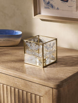 Next Gold Metal and Glass Folk Style Tea Light Holder- Buy online at McGrocer
