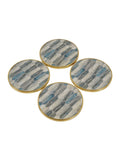 Libra Interiors Blue Mosaic Style coasters set of 4, UK version