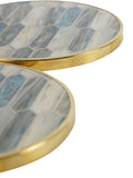 Libra Interiors Blue Mosaic Style coasters set of 4, UK version