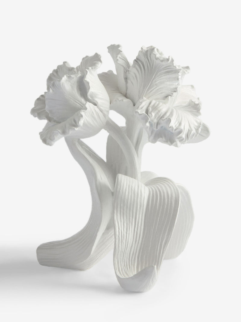 White parrot tulip resin ornament 15cm, imported from the UK