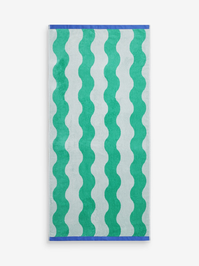 Green wiggle beach towel 4x23cm (British brand)