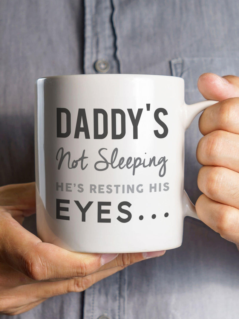 Oakdene Resting His Eyes personalised mug 10oz, imported from the UK
