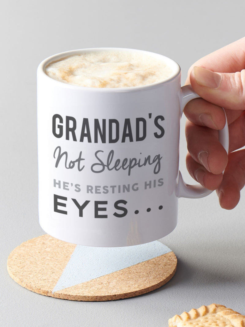 Oakdene Resting His Eyes personalised mug 10oz, imported from the UK