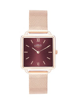 Next Limit Gold 29mm Square Analogue Watch with Mesh Strap- Buy online at McGrocer