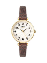 Reloj clásico Limit Brown de 30 mm analógico con correa