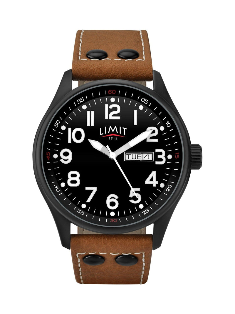 Limit brown pilot analogue watch 43mm, UK version
