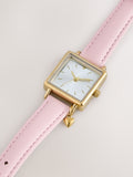 Pink Heart Charm Detail Watch silver tone - British product