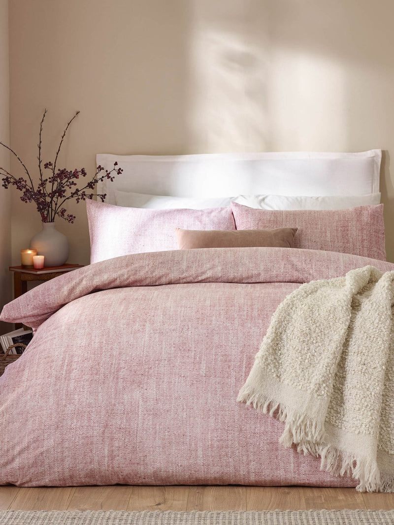 100% Brushed Cotton Duvet Cover Set with Oxford Edge Pillowcases