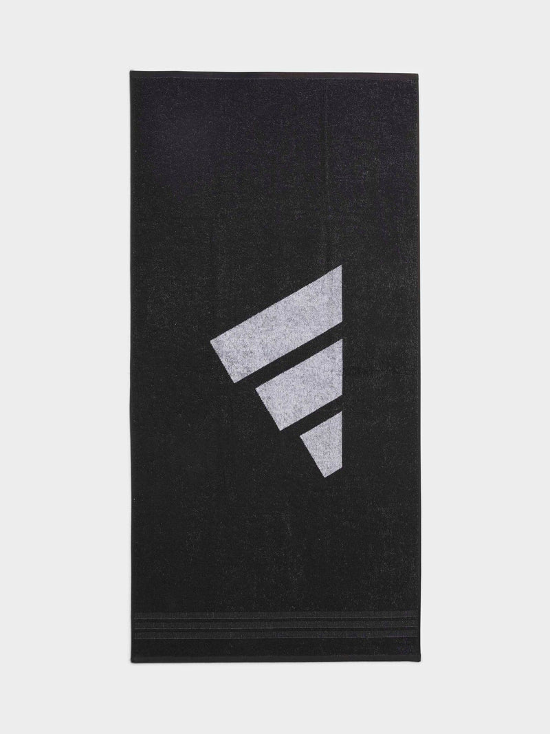 adidas black performance large towel, UK version