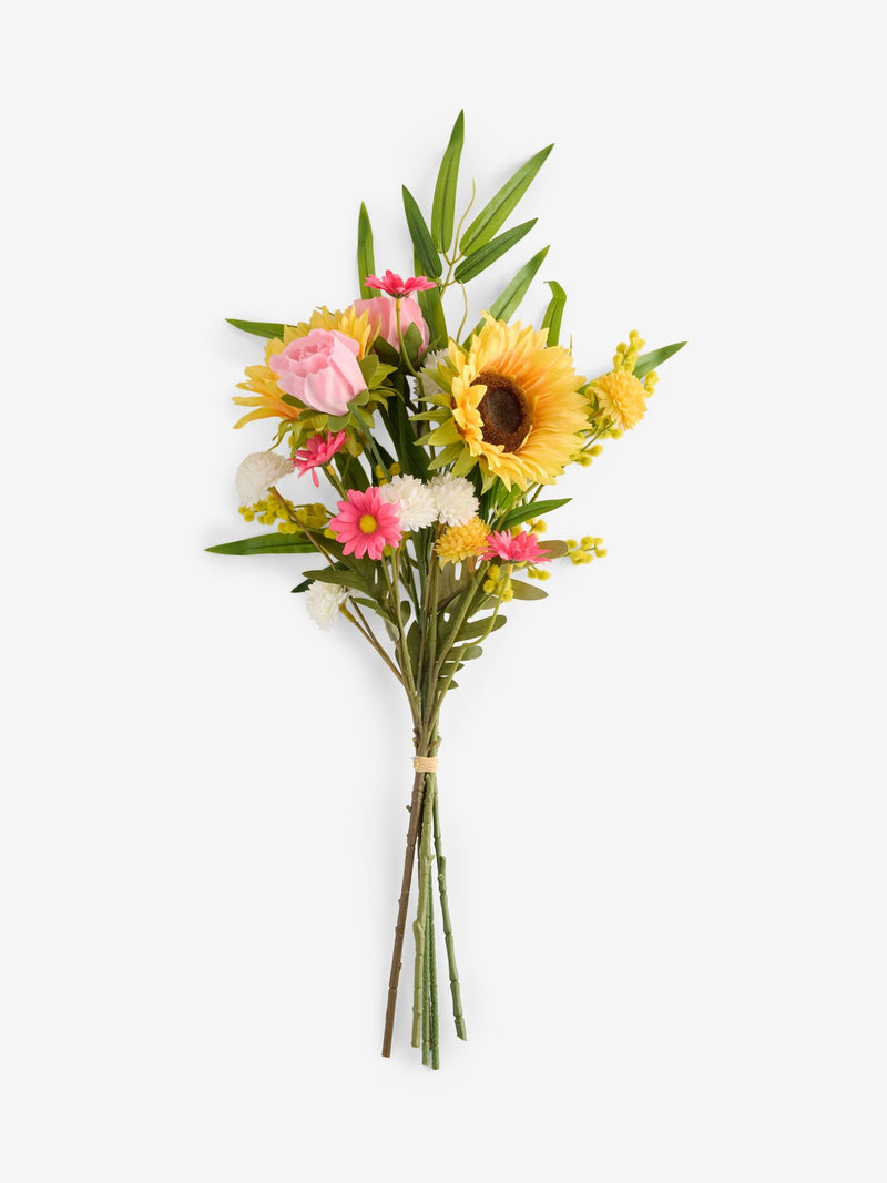 Lucy Tiffney pink artificial sunflower bunch 65cm, UK version