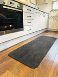 My Mat charcoal soft washable runner 150cm, UK version