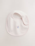 Baby bibs 5 pack pink and white cotton - British product