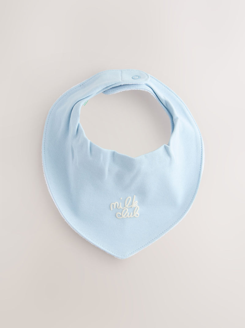 Blue Milk Club baby bibs 5 pack (British brand)