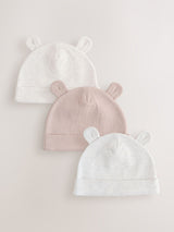 Next Neutral Baby Beanies 3 Pack (0-12 Months)- Buy online at McGrocer