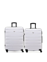 Next Flight Knight White Medium & Large Hardcase Travel Suitcase Set of 2- Buy online at McGrocer