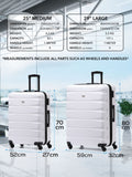 Flight Knight white luggage set medium and large (British brand)