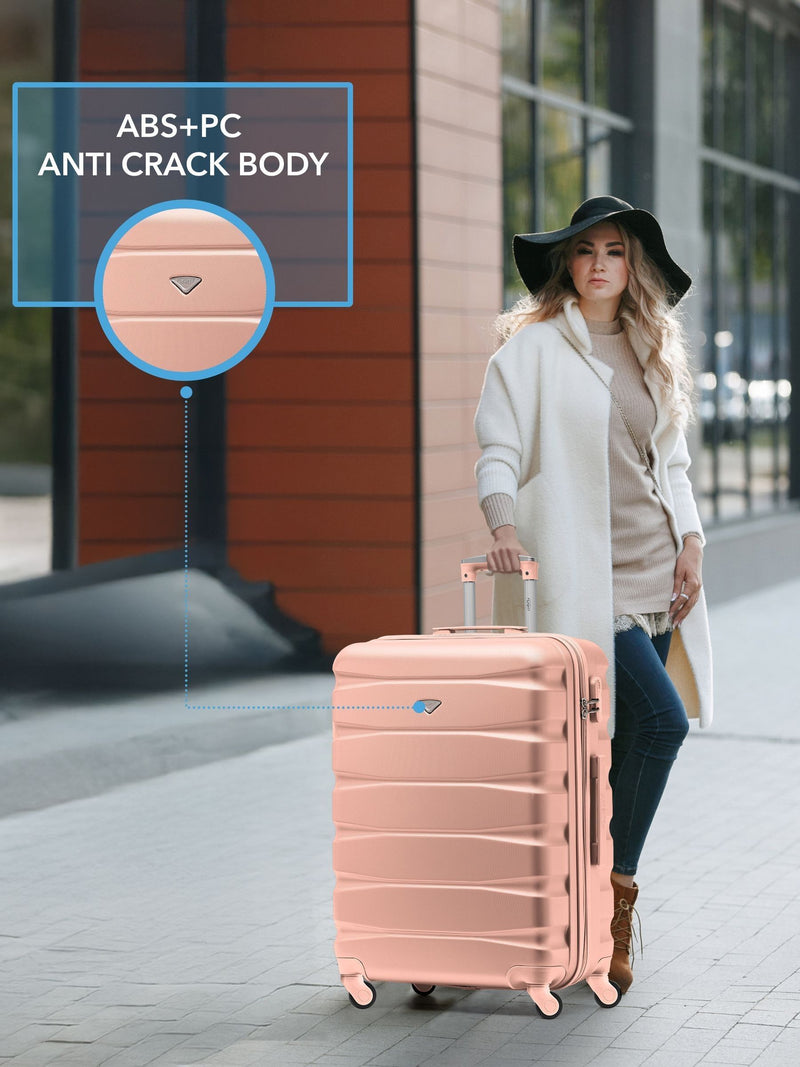 Flight Knight pink hardcase luggage set - British product