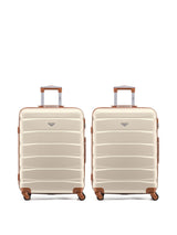 Next Flight Knight Cream Medium Hardcase Travel Suitcase Set of 2- Buy online at McGrocer