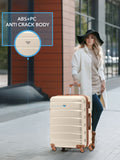 Flight Knight cream hardcase travel set of 2 sizes, imported from the UK
