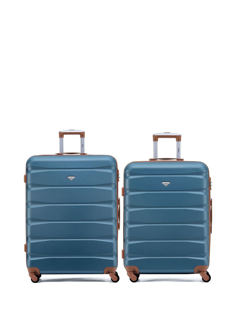 Flight Knight blue hardcase luggage set medium and large - British product