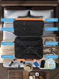 Flight Knight orange medium hardcase suitcase (British brand)