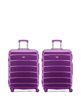 Next Flight Knight Purple Set of 2 Medium Check-In Hardcase Travel Suitcases- Buy online at McGrocer