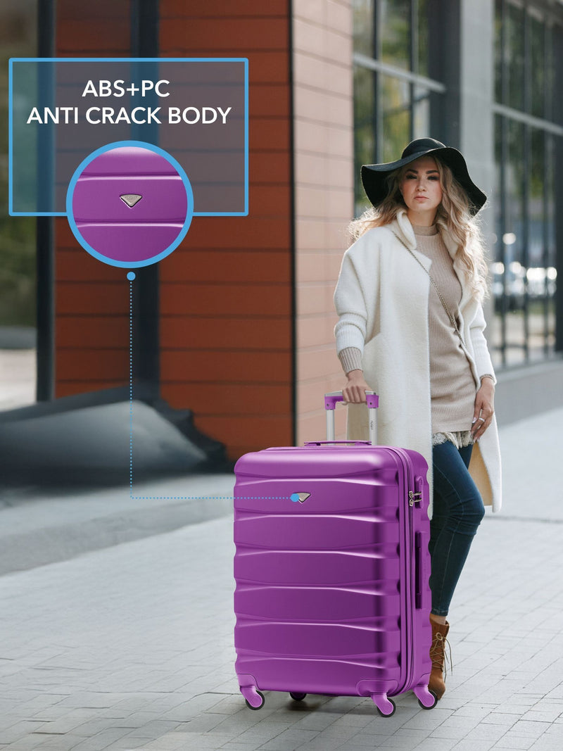 Flight Knight purple medium suitcase set, imported from the UK