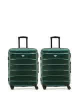Next Flight Knight Green Medium Check-In Hardcase Travel Suitcase Set of 2- Buy online at McGrocer