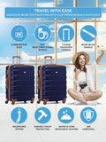 Flight Knight blue medium hardcase luggage set, imported from the UK