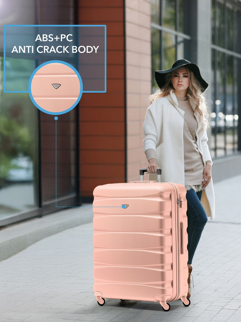 Flight Knight pink large suitcase set, imported from the UK
