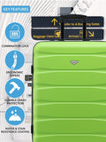 Flight Knight medium green hardcase suitcase, UK version