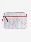 Cream blue love heart laptop sleeve 37cm x 26cm (British brand)