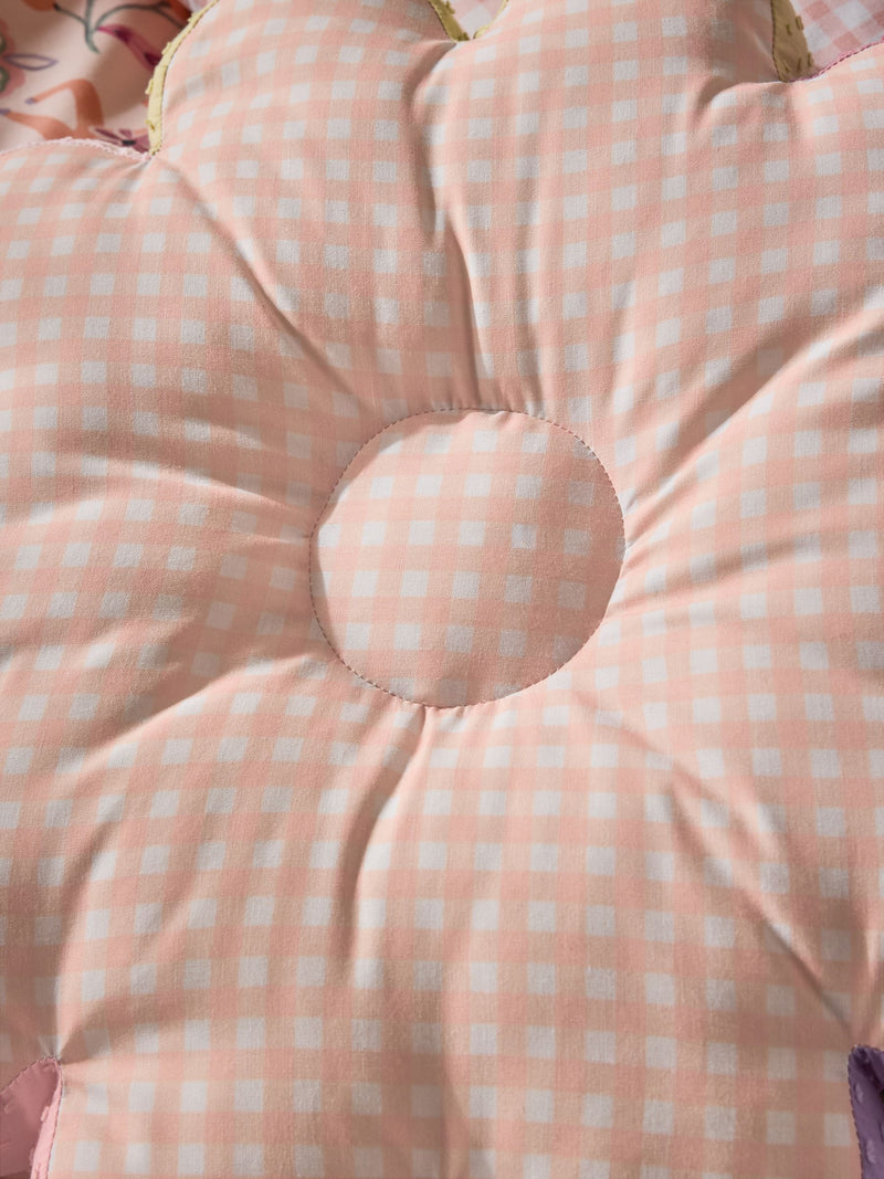 Pink and purple flower cushion, UK version