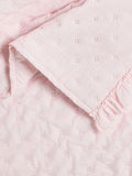 Pink quilted textured throw - British product